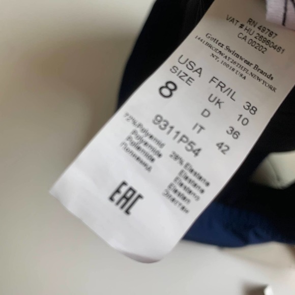 Profile by Gottex 8 Shirred Bikini Bottoms Navy Blue High Rise Waisted Sexy NEW - Picture 9 of 10